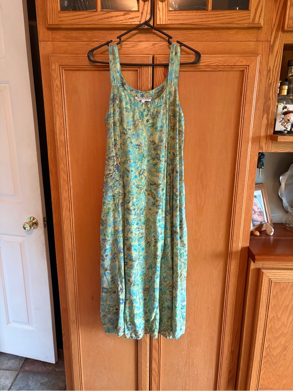 Eagle Ray Trailers Women’s green Floral Tank Dress size small